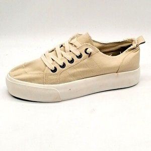 Maurices Womens Sneaker Tan Lace Up Front Cushioned Insole Flat Heel Sz 8.5 M‎